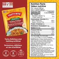 TASTY BITE BOM POT - FRENCH Plat indien de Pommes de terre de Bombay TASTY BITE entièrement naturel (285 g)