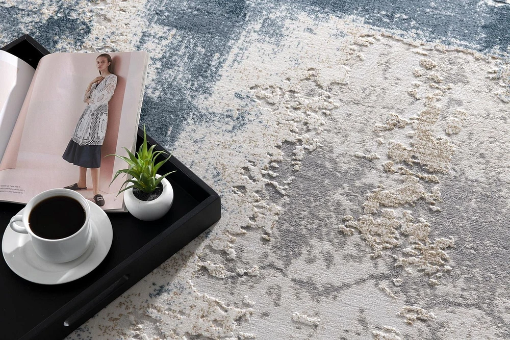 Rug Branch Silvia Collection Tapis de couloir abstrait moderne