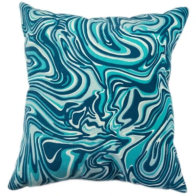 Homeport Bianco Teal Decorative Pillow