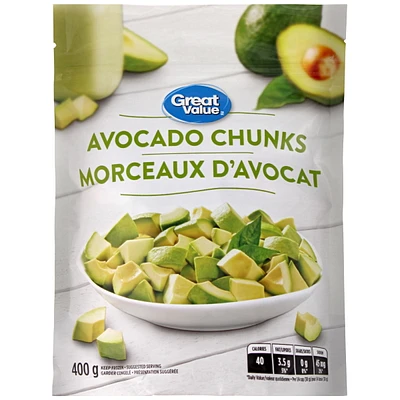 Great Value Frozen Avocado Chunks, 400 g