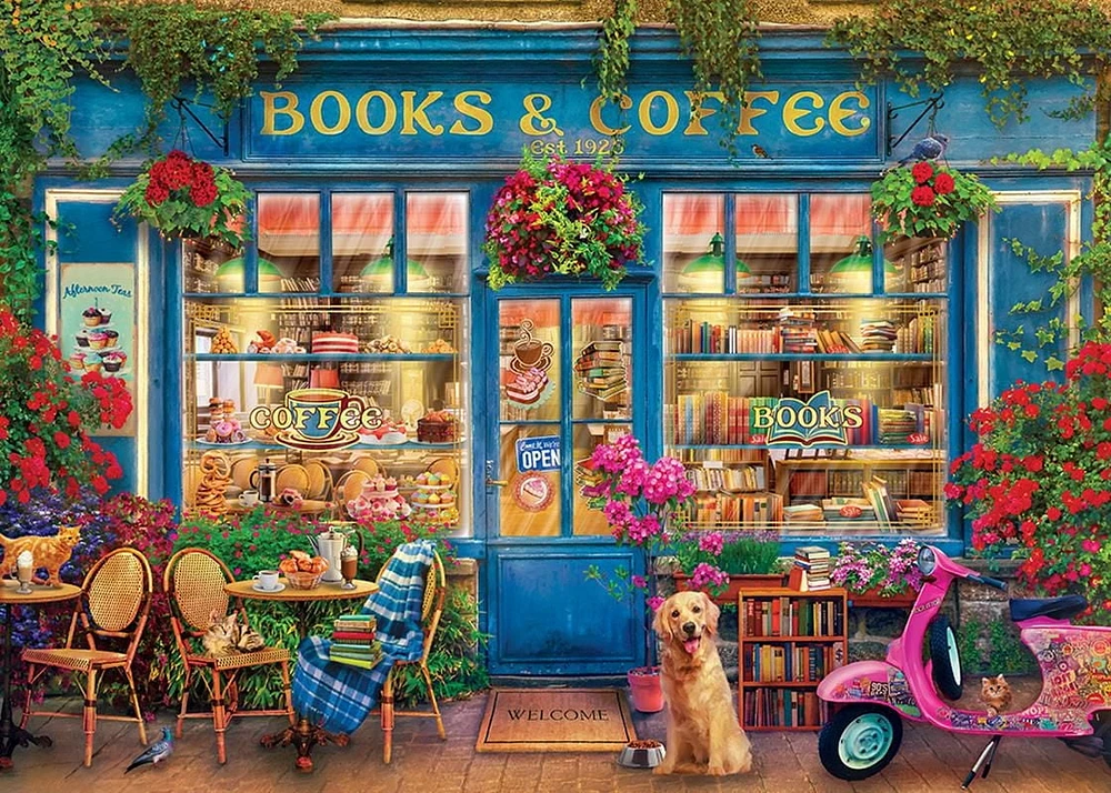 Books and Coffee 1000 Piece Puzzle