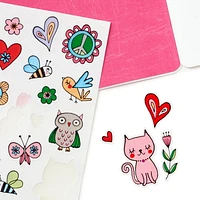 Hallmark Birthday Card for Girls (Doodle Stickers)