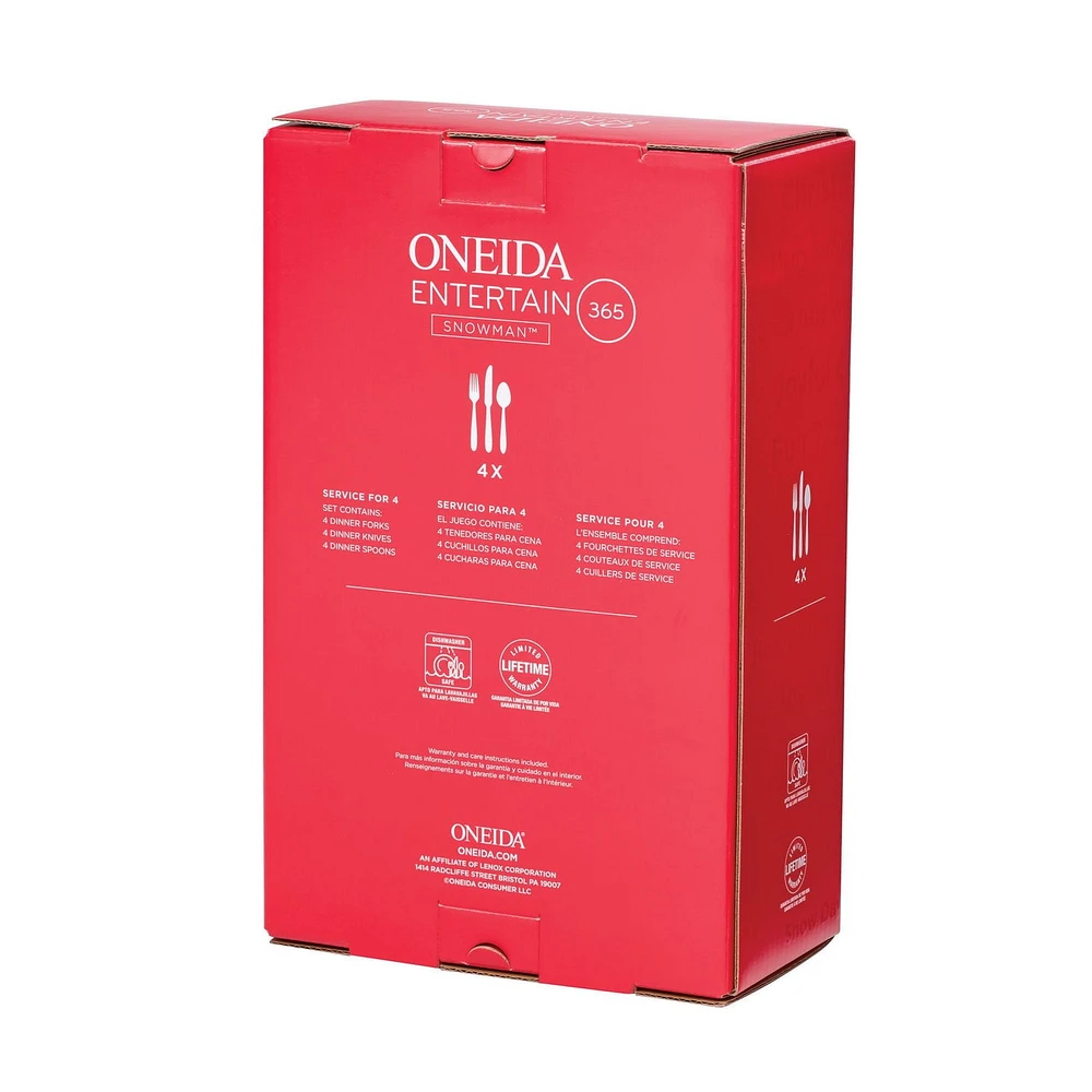 Ensemble de coutellerie de 12 pièces Bonhomme de neige ONEIDA