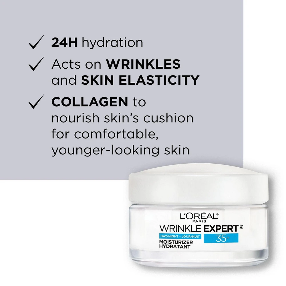 L'Oreal Paris Wrinkle Expert Moisturizer Face Cream, Day & Night 35+ Face Moisturizer, 50 mL