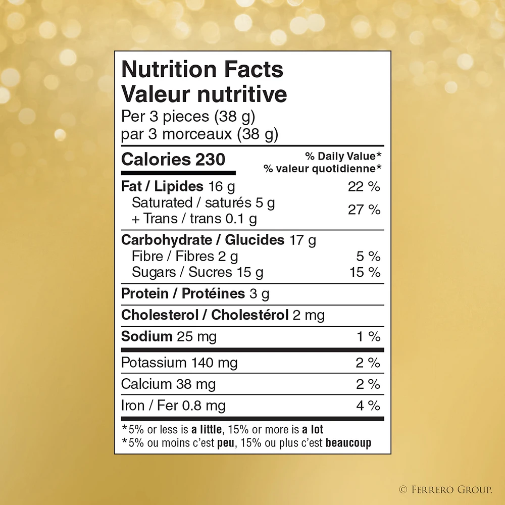 FERRERO ROCHER® Fine Hazelnut Milk Chocolate Gift Box, 12 Individually Wrapped Chocolates, 150g