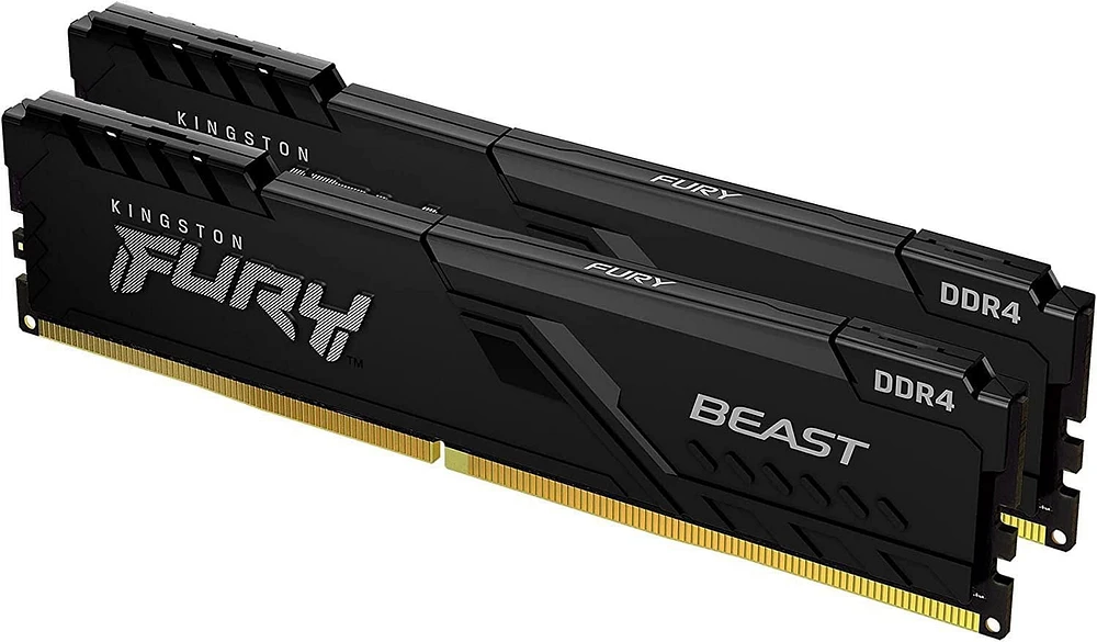 Kingston Fury Beast  32GB Kit (2x16GB) 3200Mhz DDR4 CL16 UDIMM Memory Gamer for PC (KF432C16BB1K2/32)