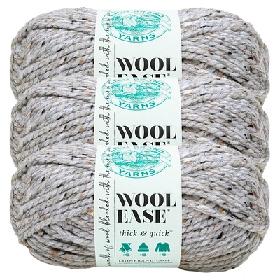 Lion Brand Wool-Ease Thick & Quick Yarn #6 Super Chunky Wool Acrylic Yarn 3-Pack