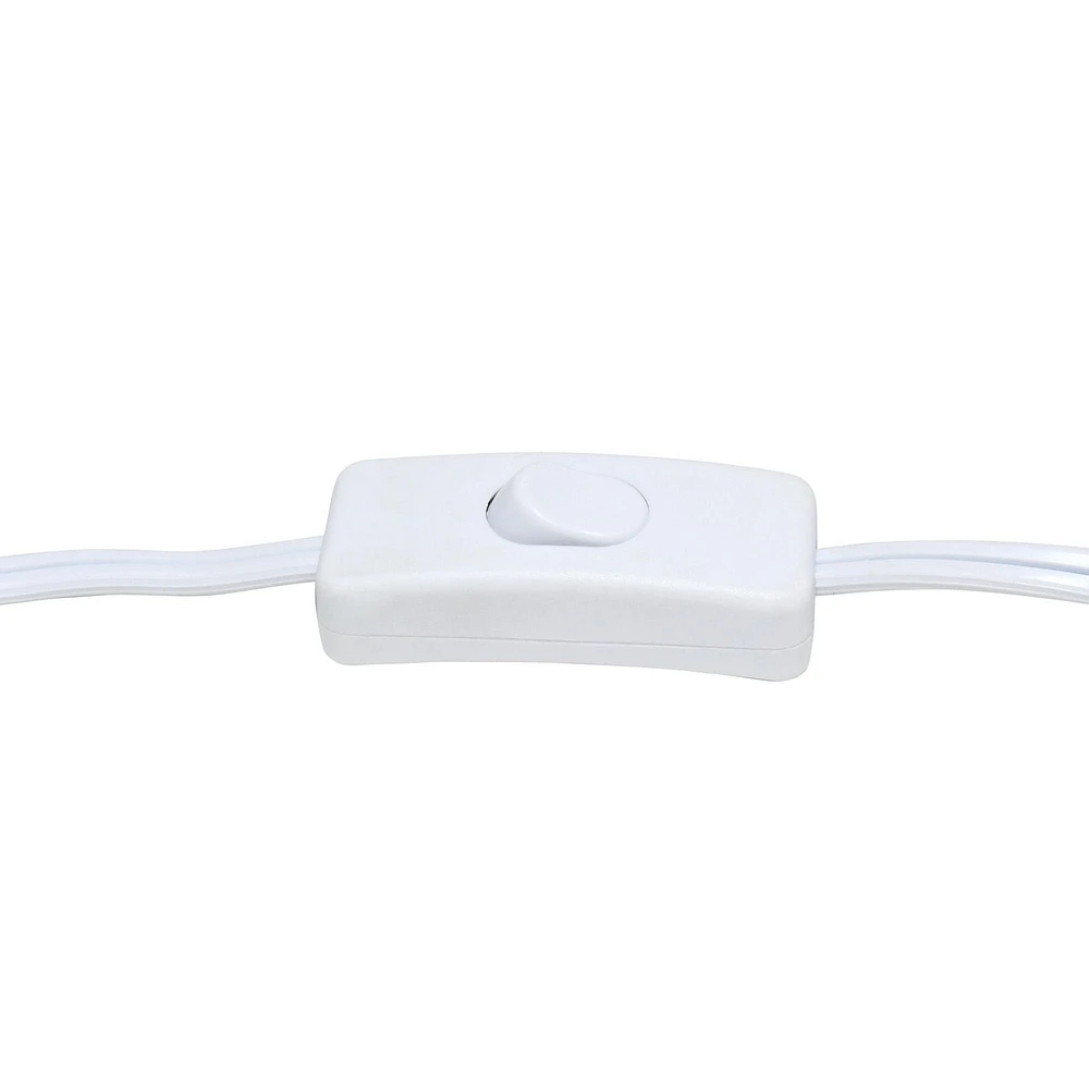 Simple Designs Lampe de table licorne blanche étincelante