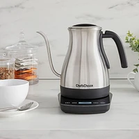 Chef’s Choice 1200W Bouilloire à col de cygne électrique, numérique, 1 litre, acier inoxydable brossé