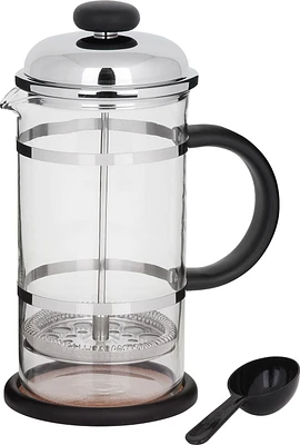 Trudeau Maison Coffee Press with Chrome Plate Lid, Coffee Press with lid