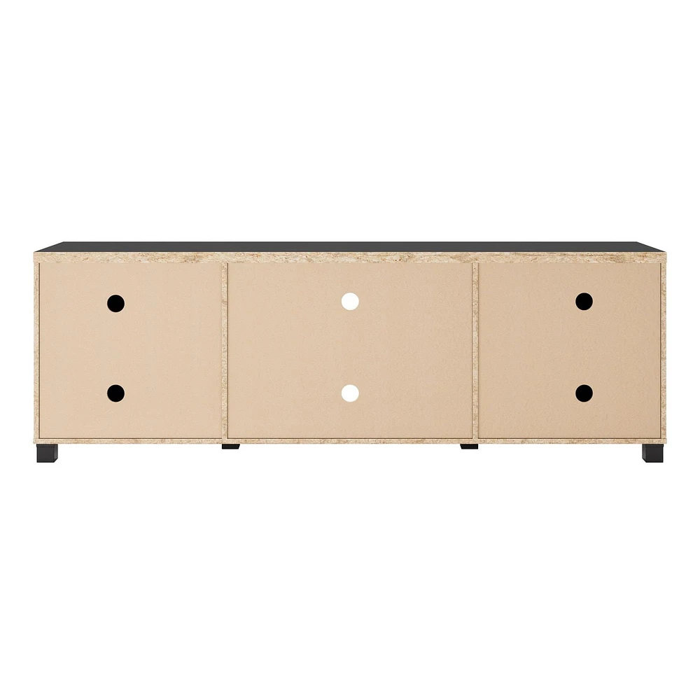 Meuble TV Virlomi avec rangement ouvert et fermé pour téléviseurs jusqu'à 85"