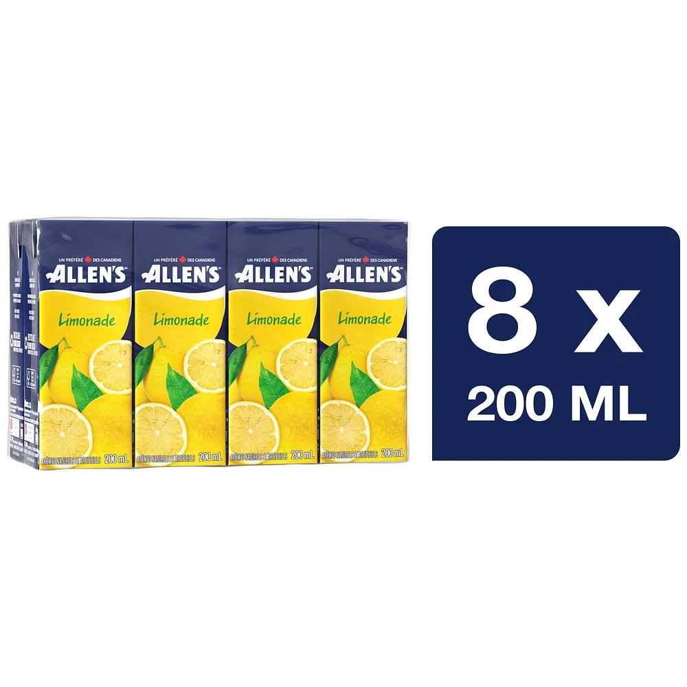 Allen's Lemonade Juice Boxes, 8 x 200 ML