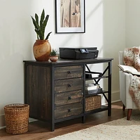 Sauder® Collection Steel River Crédence, Finition Carbon Oak®, 427849