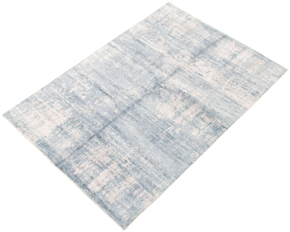 ECARPETGALLERY 4'9" x 6'10" Contemporary Galleria Hand Loomed Area Rug for Living Room, Dining Room and Bedroom in Blue