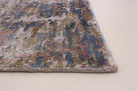 ECARPETGALLERY 5'0" x 7'6" Transitional Galleria Hand-knotted Area Rug for Living Room, Dining Room and Bedroom in Grey