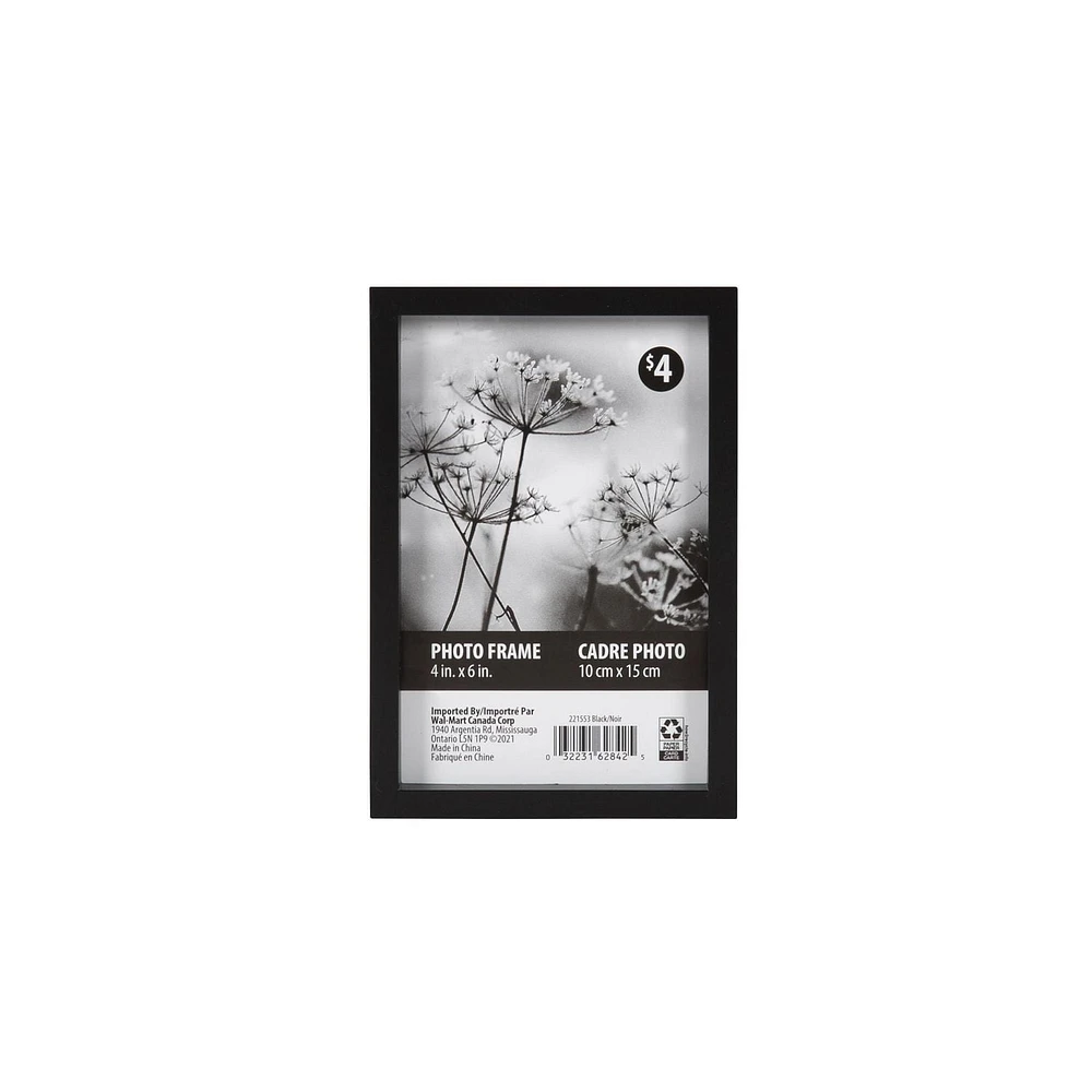 Gally Black Picture Frame, 4" x 6"