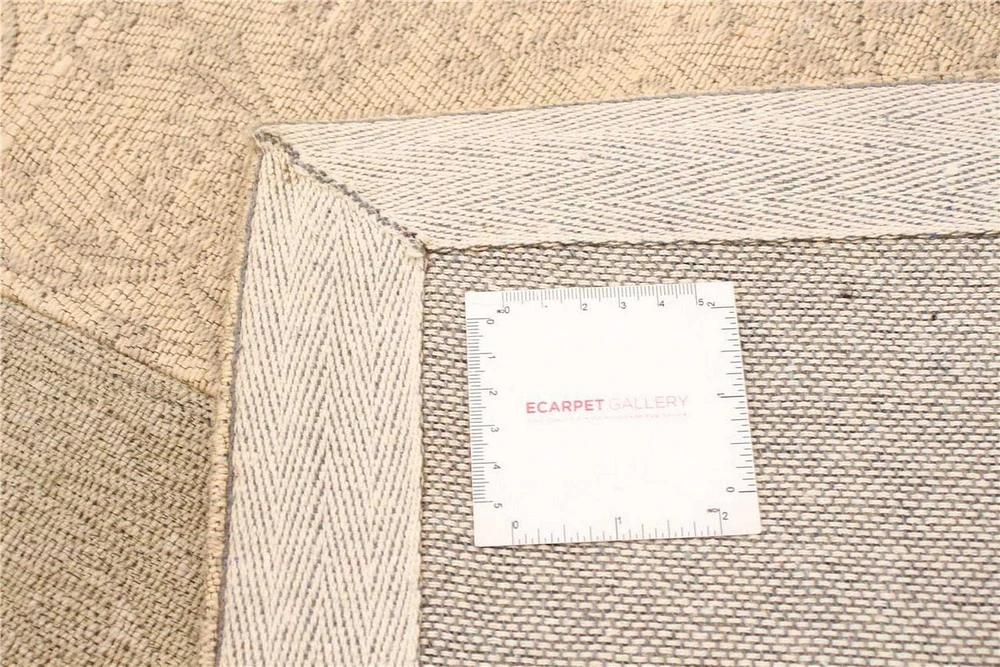 ECARPETGALLERY 5'5" x 7'6"  Transitional Collage Handmade Area Rug for Living Room, Dining Room and Bedroom in Ivory