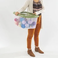 Sterilite 38 L EZ Carry Clear/Sage Legume, 38L