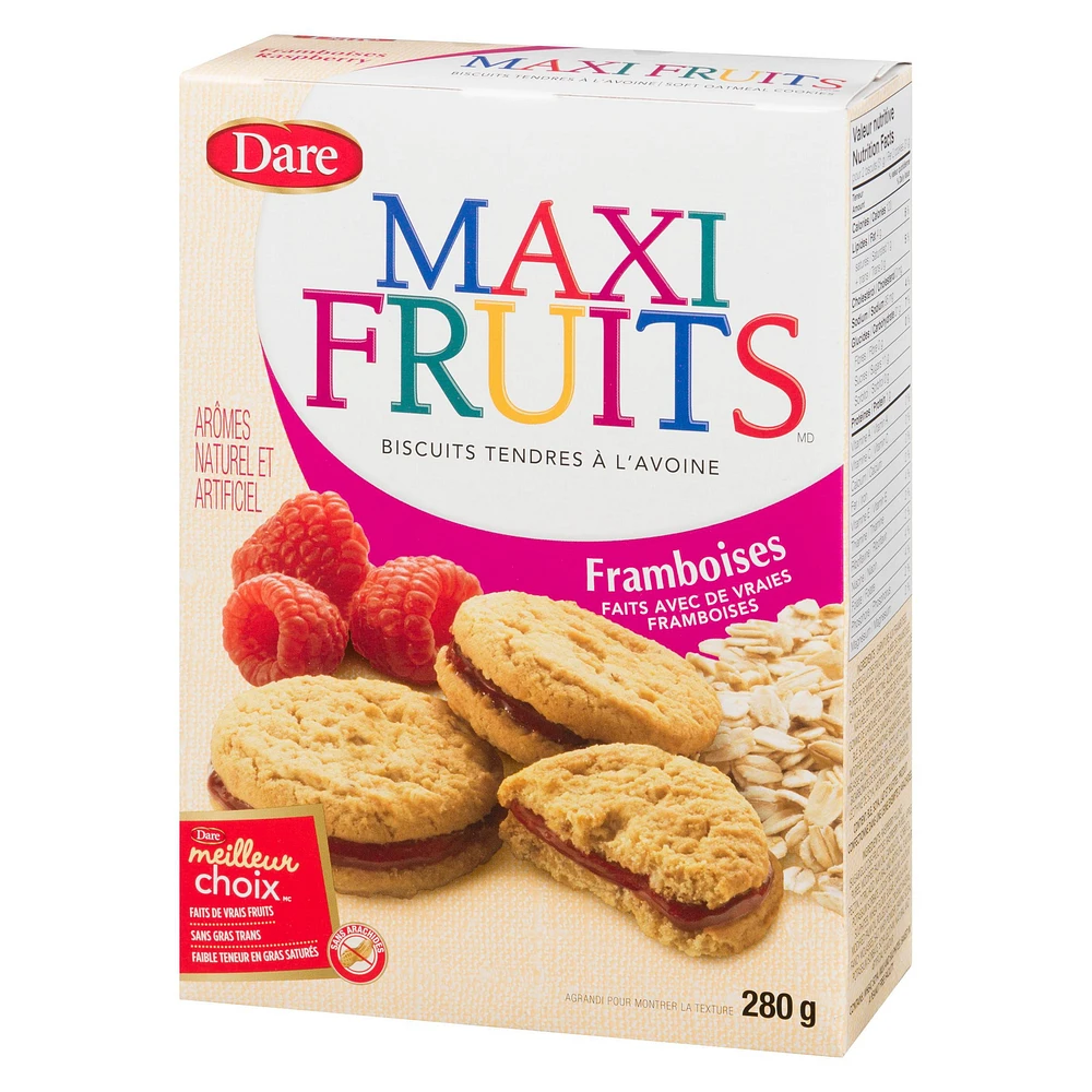 Maxi Fruits Raspberry Cookies, Dare, 280 g