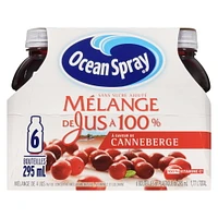 OCEAN SPRAY CANNEBERGE DE JUS A 100% 295mL x 6