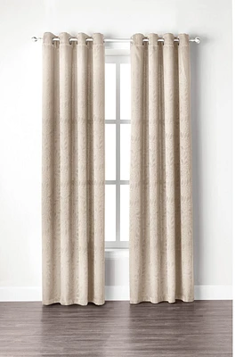 Mainstays Jacquard Panneau de fenêtre avec Motif Feuille Ivoire