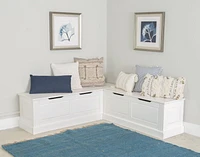 Thurman Backless Corner Breakfast Nook, White