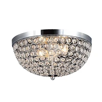 Design élégant 2 Lumière Elipse cristal Plafonnier encastré