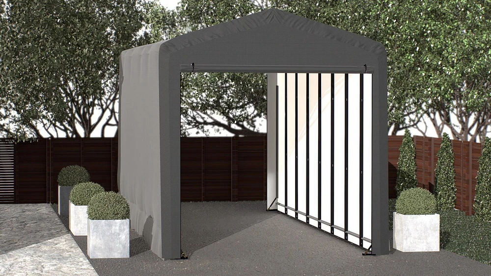 ShelterTube Wind and Snow-Load Rated Garage, 14x36x16 Gray