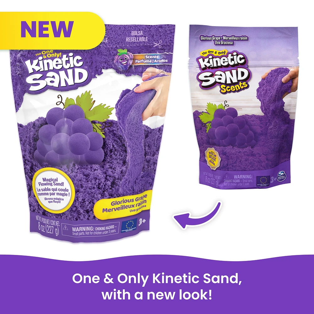 Kinetic Sand, 8oz Glorious Grape Scented Play Sand, Sensory Toys for Kids Ages 3 and up