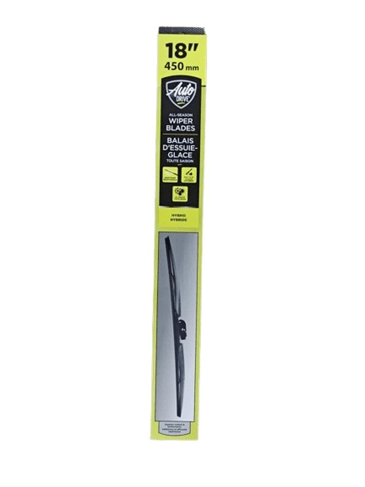 Autodrive 18" All Season Hybrid Wiper Blade, 2.52" W x 1.18" D x 23.46" H