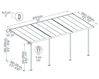 CANOPIA by PALRAM Sierra™ Patio Cover 7.5 ft. x 22.5 ft. - White