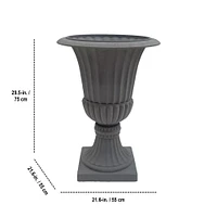 Angelo Décor MenzoMix Jardinière d'urnes Murano de 30 pouces (rouille gris foncé)