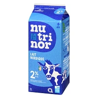 2L Milk 2% carton Nutrinor, 2L partly skimmed