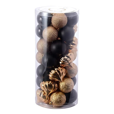 Ornements incassables Holiday Time (43 unités,<br>argent/rose/or clair)