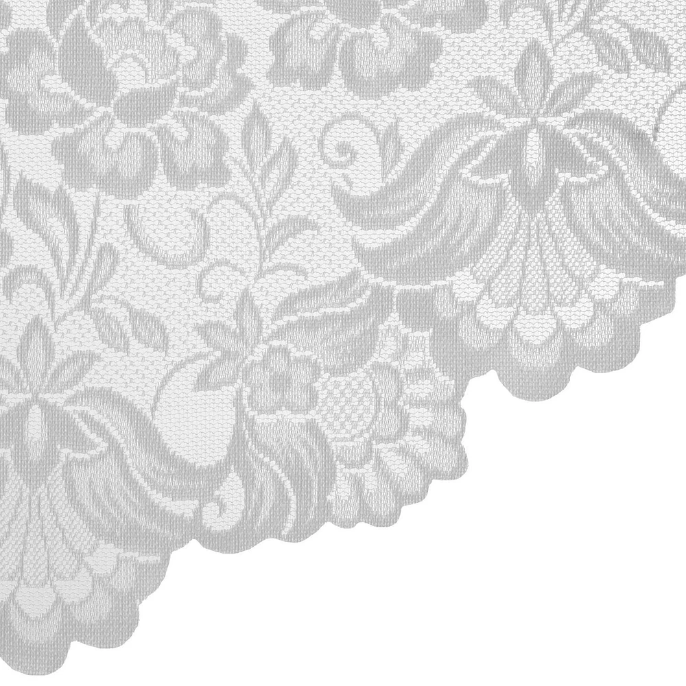 Loft Living Louis Transparent Passe-tringle Swag Valance 72 x 32 in Blanc