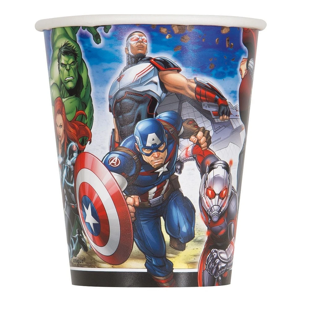 8 Avengers Paper Cups, 8 9 ounce Paper Cups
