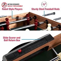Table de jeu combinée de 48 po, billard, hockey sur slide, baby-foot, tennis de table, basket-ball, table multi-jeux par MD Sports