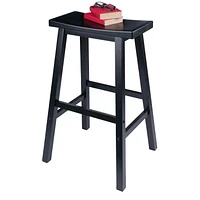Winsome Satori Saddle Seat Bar Stool, Black