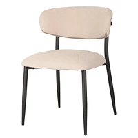 Chaise de salle à manger Tina, ensemble de 2, Beige