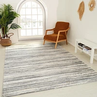 Tapis d'interieur Rug Branch Atlas Lines, bleu gris, abstrait - Salon, chambre, salle a manger et cuisine
