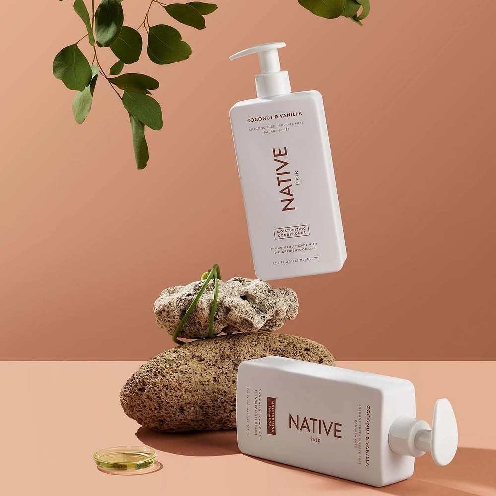 Revitalisant hydratant Native Noix de coco et vanille, sans sulfate, sans parabènes 487 ml