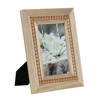 hometrends Sorel Picture Frame, Beaded Natural Finish
