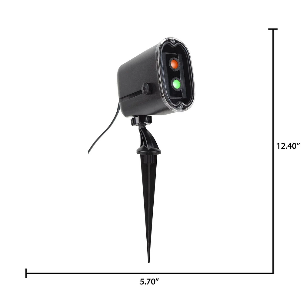 Lightshow Projection Plus-EyeScreams+Static-Creepy JOL avec yeux clignotants (Orange/Vert)