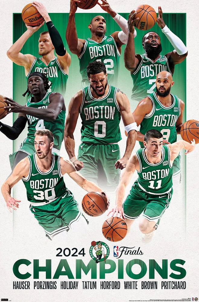 NBA Boston Celtics - 2024 NBA Finals Champions Wall Poster, 22.375" x 34"