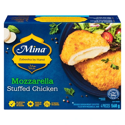 Poulet halal farci au fromage mozzarella Mina 568g