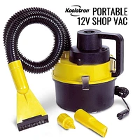 Koolatron 12V Wet/Dry Canister Vacuum Cleaner (1 Gallon), Portable Car & Home Vacuum