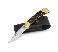 Buck Knives - Folding Hunter Finger Grooved Knife, Hunting Knife, Heavy-Duty Steel Knife, Design for Canadian Hunting Adventure, Bushcraft Knife, Stainless Steel Blade Knife
