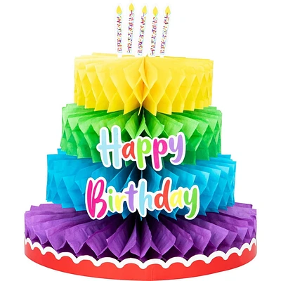 Centre de table en nid d’abeille Joyeux anniversaire