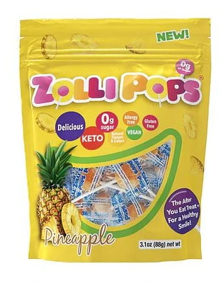 Zollipops Pouch Lollypops Pineapple 88g