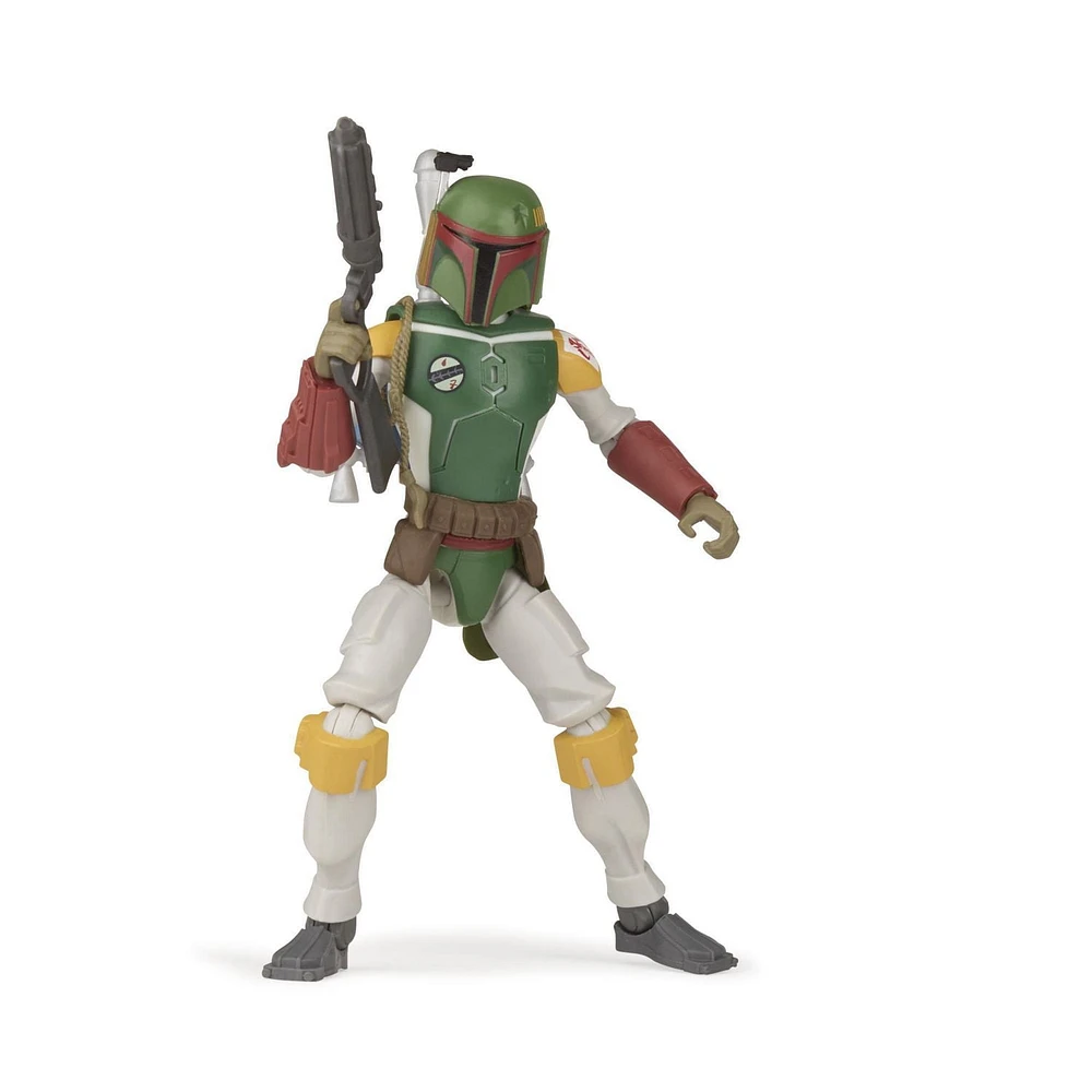 Star Wars Galaxy of Adventures - Figurine articulée Boba Fett de 12,5 cm avec projectile, jouet pour enfants, à partir de 4 ans